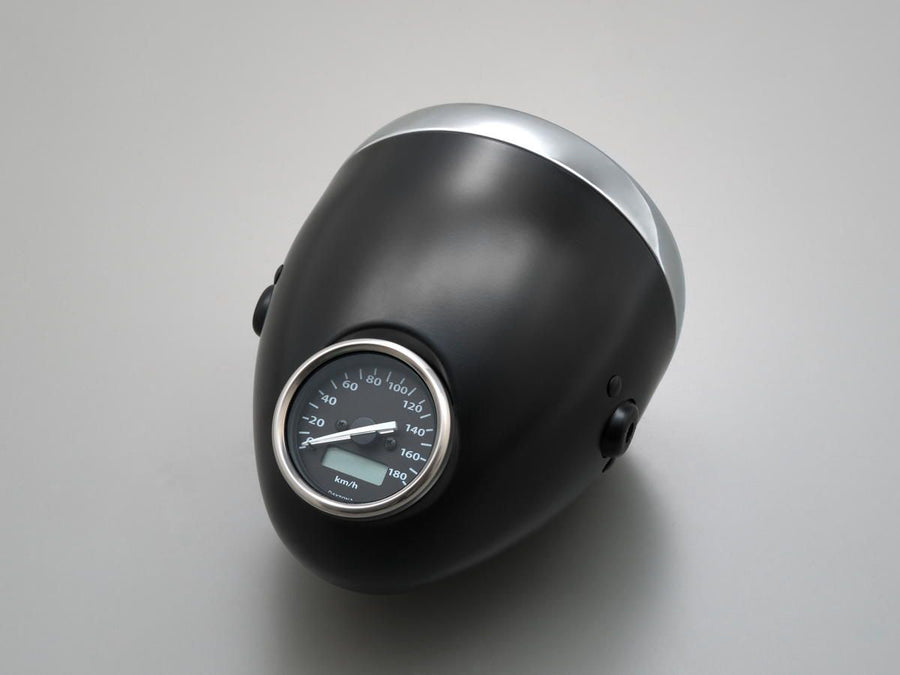 Harley Davidson - Vintage 5 3/4 "Headlight black powder -coated H4