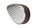 Harley Davidson FX Model [1992-1994]-tear-shaped grooved air filter chrome-1