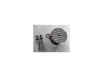 Harley Davidson Dyna [1999-2017]-high-performance air filter chrome, ribbed - 0
