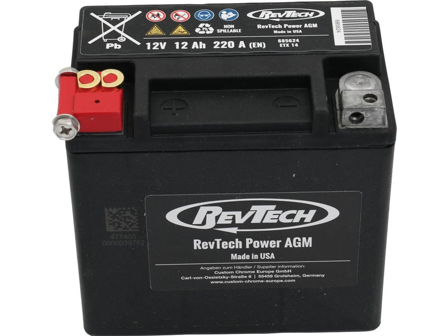 Harley Davidson V-Rod [2002-2006]-ETX14 Power Battery AGM, 220 a, 12.0 AH