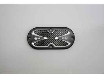 Harley Davidson Dyna [1991-2005]-mesh inspection cover chrome