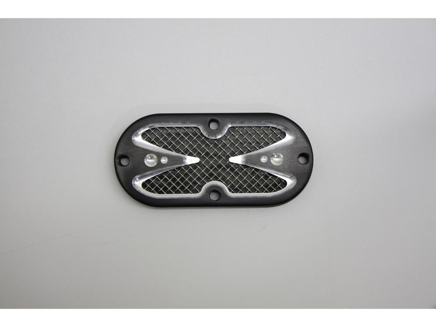Harley Davidson Dyna [1991-2005]-mesh inspection cover chrome