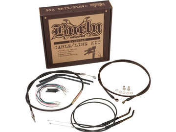 Harley Davidson Dyna [2012-2013]-14 "APHanger cable set black vinyl non-abs