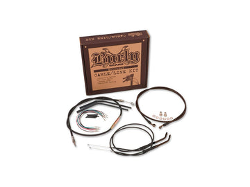 Harley Davidson Softail [2011-2013]-14 "Gorilla bar cable set black vinyl