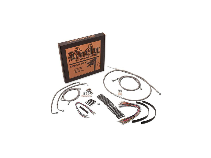 Harley Davidson Flhtcu [2014-2016]-15 "excavator bar cable set stainless steel clear ...