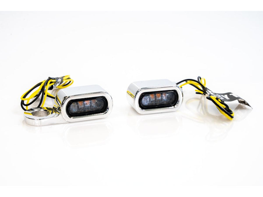 Harley Davidson Touring [2021-2024]-stripes LED turn signal aluminum polished light