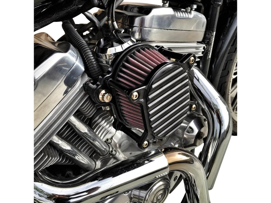 Harley Davidson Dyna [1999-2017]-Omega ribbed air filter black