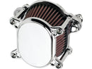 Harley Davidson Dyna [1999-2017]-Omega smooth air filter chrome-1
