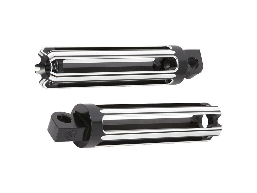 Harley Davidson Sportster [1991-2020]-10-gauge footrests black anodized