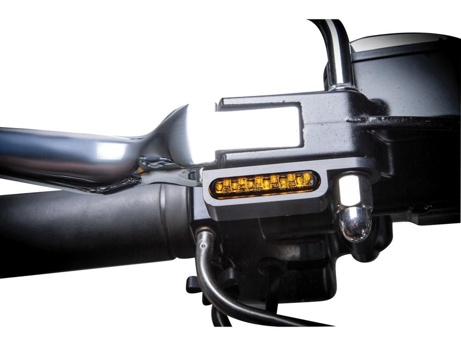 Harley Davidson Softail [2015-2017]-OEM hand control Led turn signals black anodized