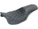 Harley Davidson Touring [2008-2025]-2-up boss diamond seat black vinyl-1