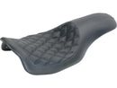 Harley Davidson Touring [2008-2025]-2-up boss diamond seat black vinyl-4