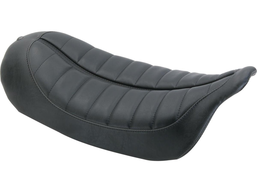Harley Davidson Touring [2008-2025]-Enzo Horizontal Solo Seat Black Vinyl