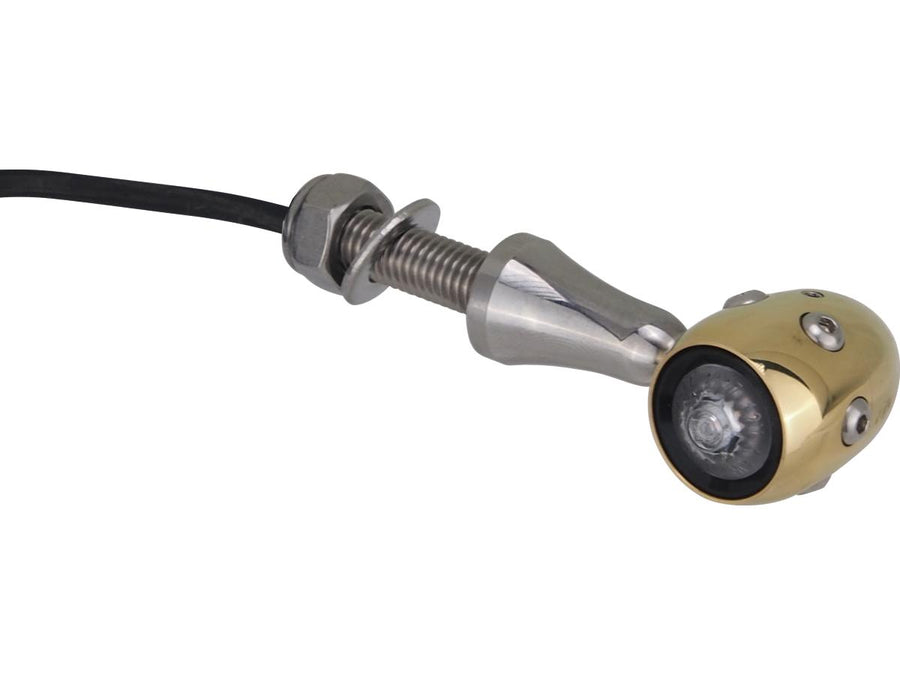 Harley Davidson - Retro Led Blinker V2A Polished Stalk Stalk Milated Brass
