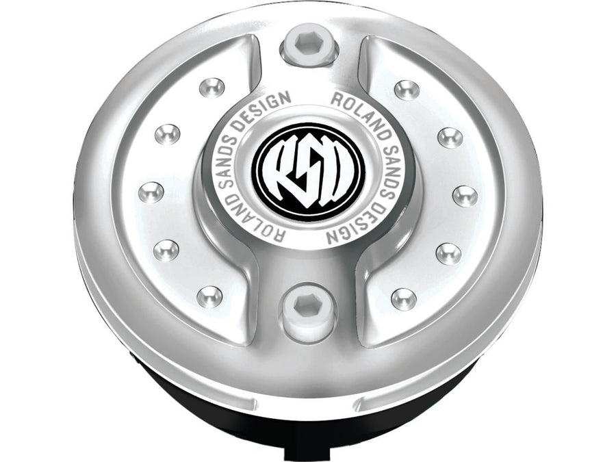Harley Davidson Dyna [1996-2017]-Radial fuel display lid Chrom