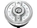 Harley Davidson Dyna [1996-2017]-Radial fuel display lid Chrom-3