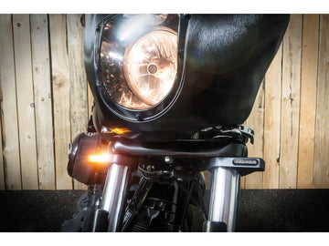 Harley Davidson MM FORK Tubes [1947-1949]-ZC-Line Classic Led Blinker Black - 0