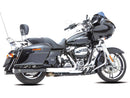 Harley Davidson Touring [2017-2020]-double grooves Slip-on silencer black ...-1