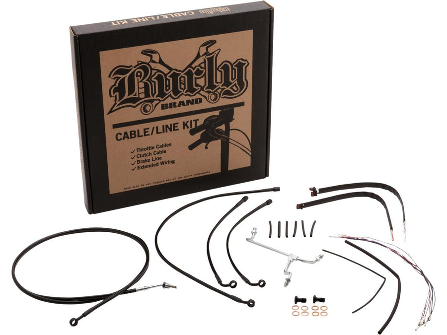 Harley Davidson Fltruse [2015-2016]-16 "Gorilla bar cable set black vinyl ABS