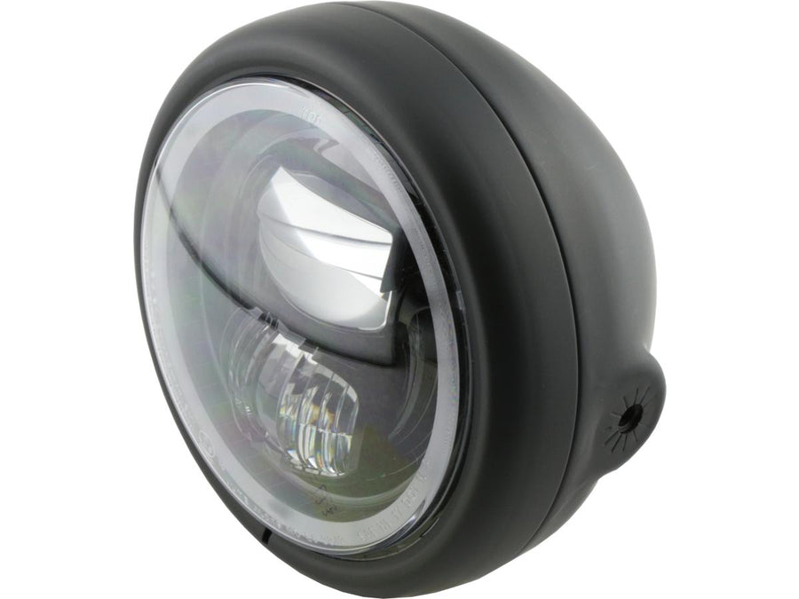 Harley Davidson - Pecos Type 7 5 3/4 "Headlight black powder -coated LED