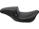 Harley Davidson Touring [2008-2025]-Kickflip seat folded seam of black vinyl-1