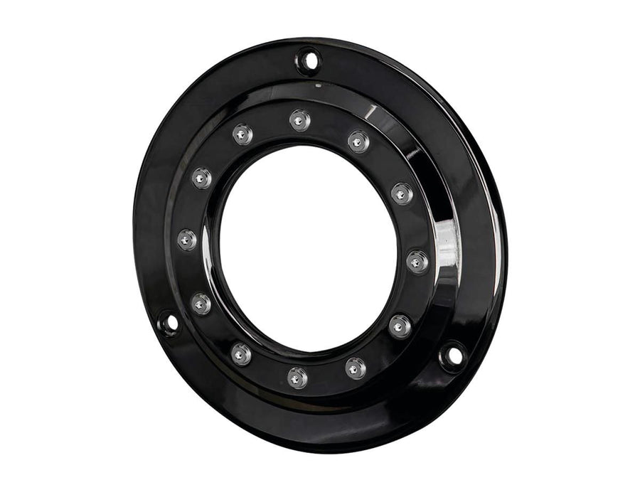 Harley Davidson FX Model [1985-1994]-Purhole derby cover 3-hole shine black black
