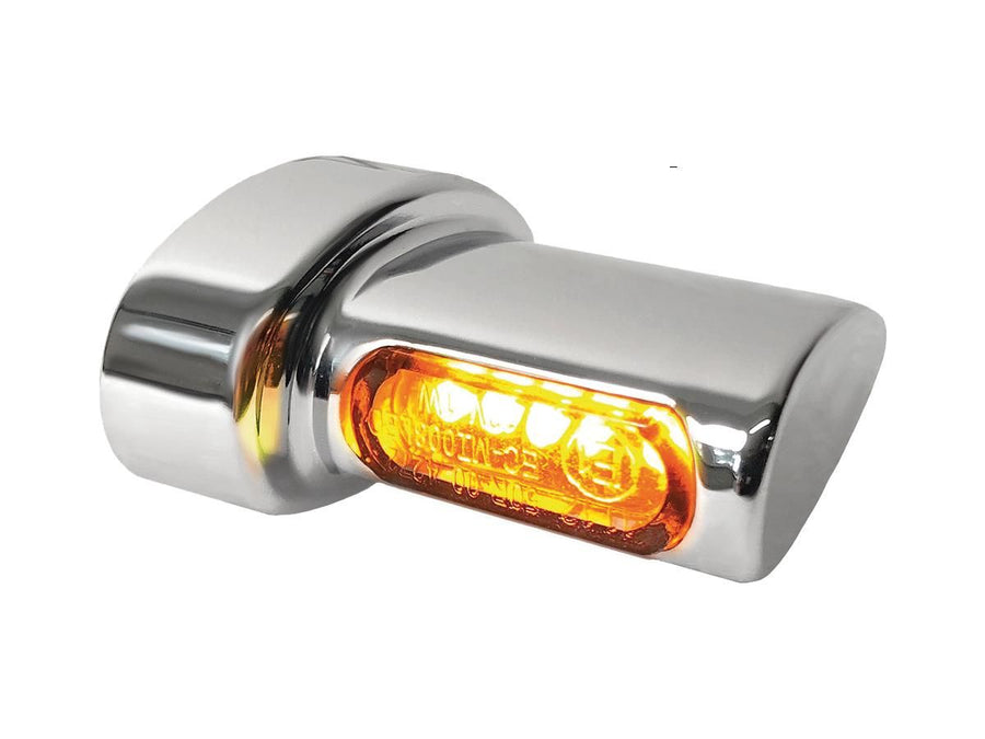 Harley Davidson Softail [1993-2024]-Winglet Micro Led Blinker Chrome Satin Rauch Led