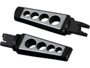 Harley Davidson Softail [2018-2025]-drilled driver's footrests with contrast cut-1