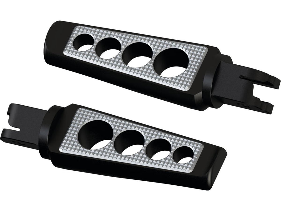 Harley Davidson Softail [2018-2025]-drilled driver's footrests with contrast cut