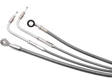 Harley Davidson FLHTC [2000-2002]-15 "excavator bar cable set stainless steel clear - 0