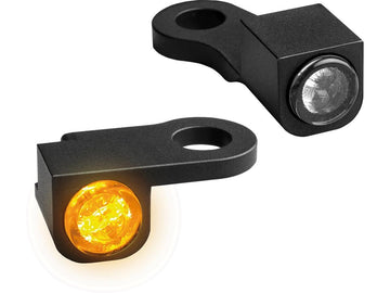 Harley Davidson Sportster [2014-2020]-Nano series Led Blinker Black Anodized Rauch - 0