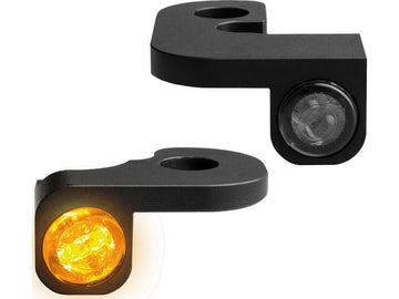 Harley Davidson Dyna [1991-2017]-Nano Series Led Blinker Black Anodized Rauch Led - 0