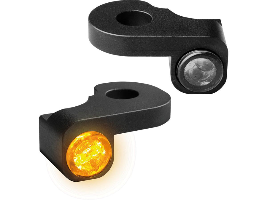 Harley Davidson Fxdls [2016-2017]-Nano series Led Blinker Black Anodized Smoking glass