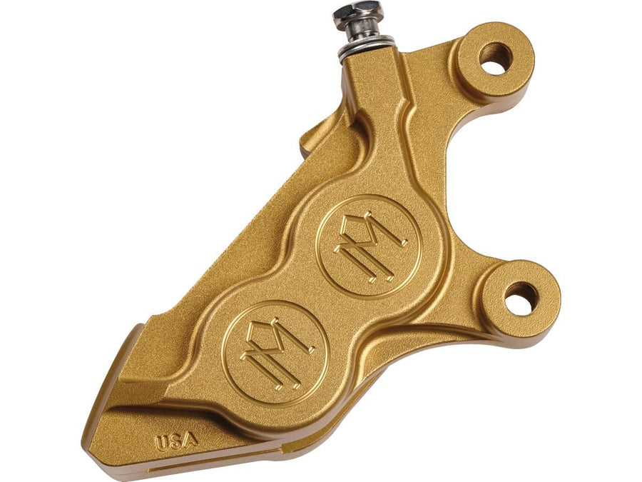 Harley Davidson Sportster [2014-2020]-4-piston Bolt-on brake caliper gold anodized ...