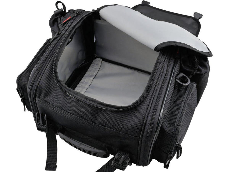 Harley Davidson - expandable seat pocket with variable volume of 20 - 26 l black