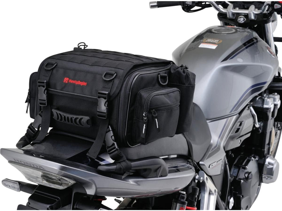 Harley Davidson - expandable seat pocket with variable volume of 20 - 26 l black