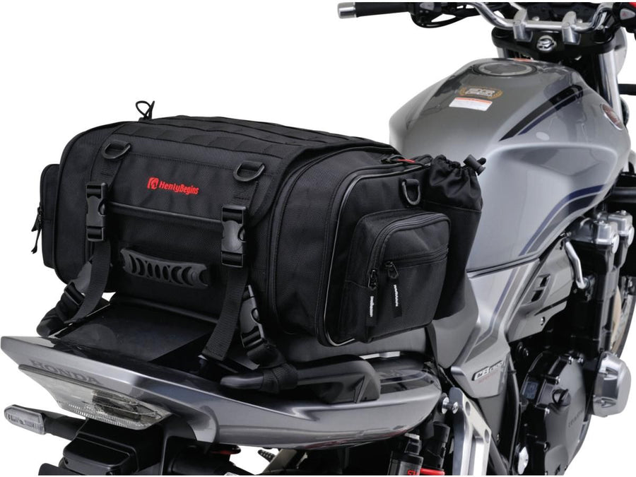 Harley Davidson - expandable seat pocket with variable volume of 20 - 26 l black