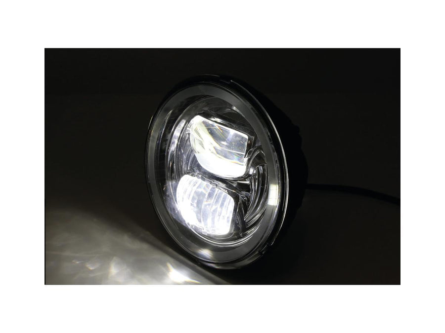 Harley Davidson-Frame-R2 Type 7 LED 5 3/4 "headlights installed black LED below