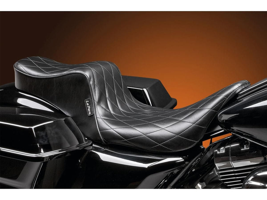 Harley Davidson Touring [2008-2025]-Cherokee seat diamond stitch black vinyl