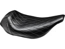 Harley Davidson Touring [1997-2001]-Bare Bones Solo Seat Diamond Stitch Schwarzes-3