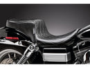 Harley Davidson Dyna [1996-2003]-Cherokee seat diamond stitch black vinyl-3