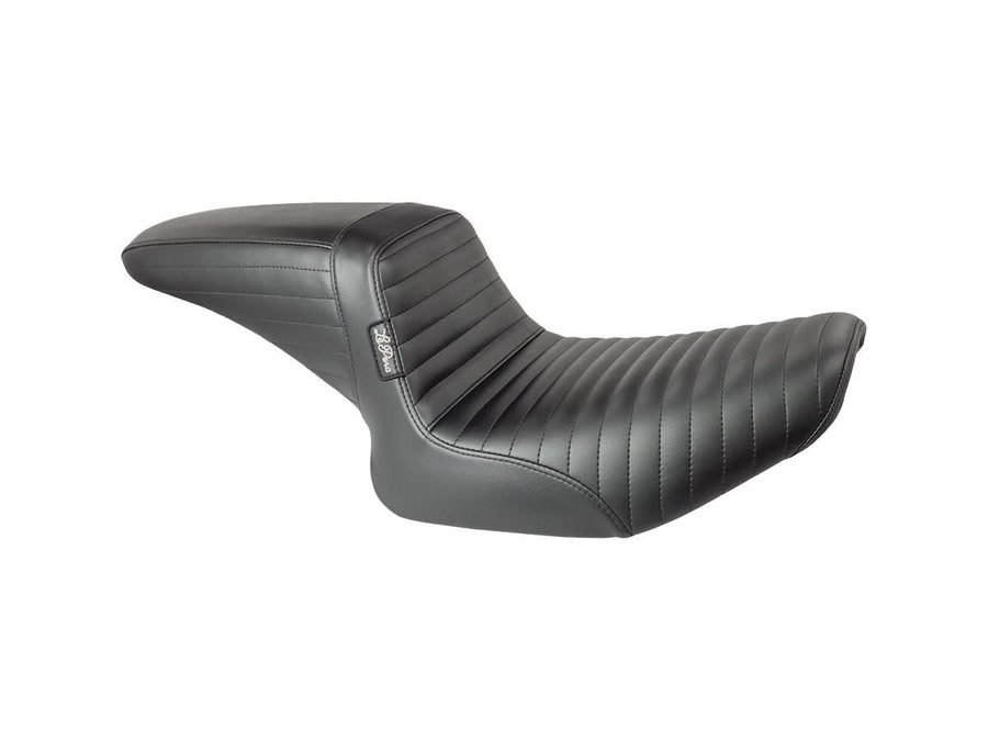 Harley Davidson FLFBS 114 [2018-2020]-kick-flip seat folded seam of black vinyl