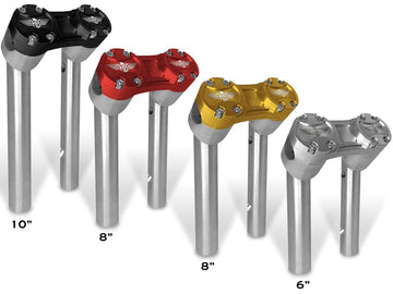 Harley Davidson FX [1974-1978]-6 "Clubstyle Pullback Risers with silver clamp - 0