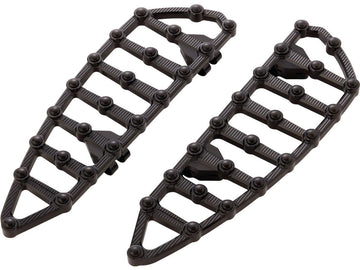 Harley Davidson Touring [1985-2025]-MX driver's footrest black anodized - 0