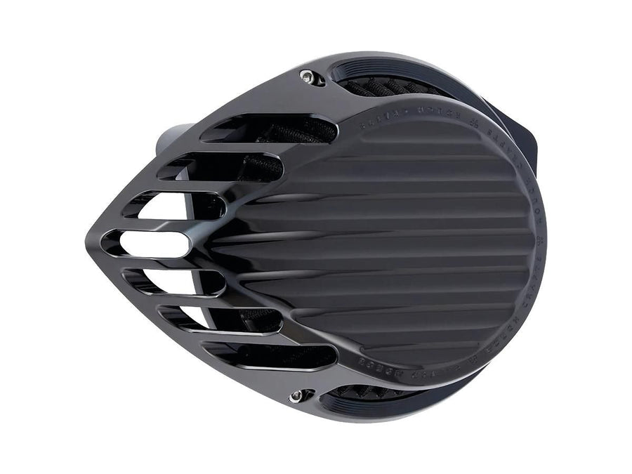 Harley Davidson Softail [2016-2017]-ribbed air filter black anodized