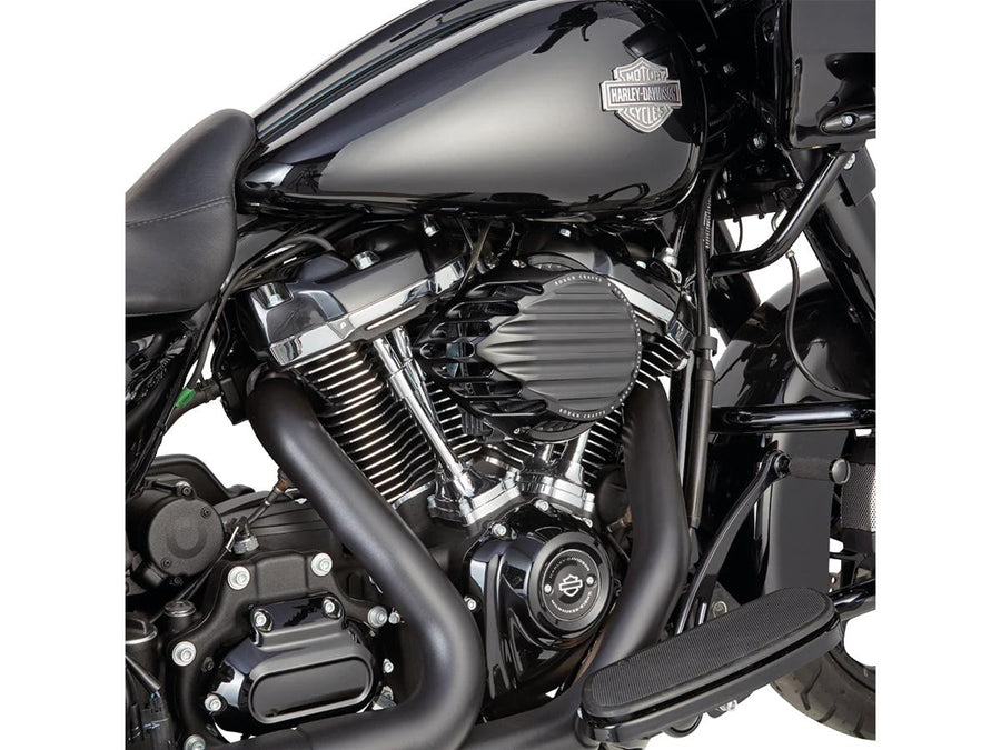 Harley Davidson Softail [2016-2017]-ribbed air filter black anodized