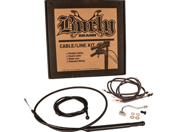 Harley Davidson Flhrxs [2021-2025]-16 "Gorilla bar cable set black vinyl