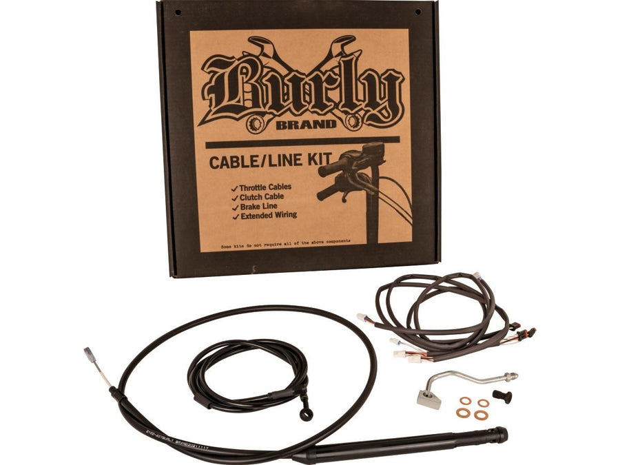 Harley Davidson Flhrxs [2021-2025]-16 "Gorilla bar cable set black vinyl