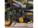 Harley Davidson Touring [2016-2024]-10-gauge derby cover gold anodized-1