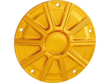 Harley Davidson Dyna [1999-2017]-10-gauge derby cover gold anodized